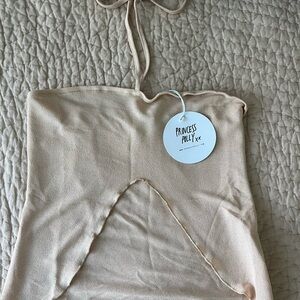 Princess Polly Light Beige Crop Top